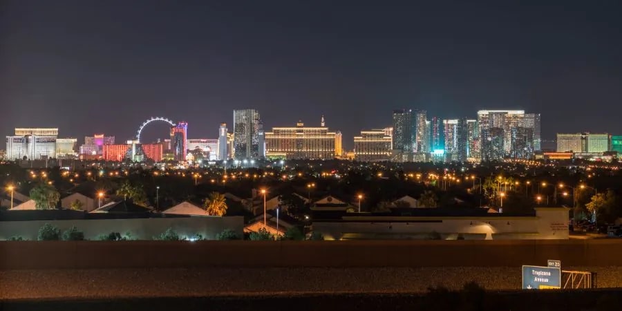 las vegas panoramic skyline showing various things to do in Summerlin